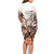 Beauty and The Warrior Polynesian Valentine Family Matching Long Sleeve Bodycon Dress and Hawaiian Shirt Hibiscus FLowers Orange Style LT9 - Polynesian Pride