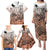 Beauty and The Warrior Polynesian Valentine Family Matching Puletasi Dress and Hawaiian Shirt Hibiscus FLowers Orange Style LT9 - Polynesian Pride