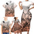 Beauty and The Warrior Polynesian Valentine Family Matching Short Sleeve Bodycon Dress and Hawaiian Shirt Hibiscus FLowers Orange Style LT9 - Polynesian Pride