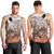 Beauty and The Warrior Polynesian Valentine Men Tank Top Hibiscus FLowers Orange Style LT9 - Polynesian Pride