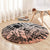 Beauty and The Warrior Polynesian Valentine Round Carpet Hibiscus FLowers Orange Style LT9 - Polynesian Pride