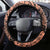 Beauty and The Warrior Polynesian Valentine Steering Wheel Cover Hibiscus FLowers Orange Style