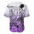 Beauty and The Warrior Polynesian Valentine Baseball Jersey Hibiscus FLowers Purple Style LT9 - Polynesian Pride