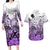 Beauty and The Warrior Polynesian Valentine Couples Matching Long Sleeve Bodycon Dress and Hawaiian Shirt Hibiscus FLowers Purple Style LT9 Purple - Polynesian Pride