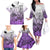 Beauty and The Warrior Polynesian Valentine Family Matching Off Shoulder Long Sleeve Dress and Hawaiian Shirt Hibiscus FLowers Purple Style LT9 - Polynesian Pride