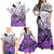 Beauty and The Warrior Polynesian Valentine Family Matching Off Shoulder Maxi Dress and Hawaiian Shirt Hibiscus FLowers Purple Style LT9 - Polynesian Pride