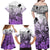 Beauty and The Warrior Polynesian Valentine Family Matching Off Shoulder Maxi Dress and Hawaiian Shirt Hibiscus FLowers Purple Style LT9 - Polynesian Pride