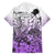 Beauty and The Warrior Polynesian Valentine Family Matching Off Shoulder Short Dress and Hawaiian Shirt Hibiscus FLowers Purple Style LT9 - Polynesian Pride