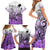 Beauty and The Warrior Polynesian Valentine Family Matching Short Sleeve Bodycon Dress and Hawaiian Shirt Hibiscus FLowers Purple Style LT9 - Polynesian Pride