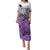 Beauty and The Warrior Polynesian Valentine Puletasi Hibiscus FLowers Purple Style LT9 Long Dress Purple - Polynesian Pride