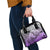 Beauty and The Warrior Polynesian Valentine Shoulder Handbag Hibiscus FLowers Purple Style LT9 - Polynesian Pride