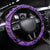 Beauty and The Warrior Polynesian Valentine Steering Wheel Cover Hibiscus FLowers Purple Style