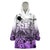 Beauty and The Warrior Polynesian Valentine Wearable Blanket Hoodie Hibiscus FLowers Purple Style LT9 One Size Purple - Polynesian Pride