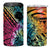 Beauty and The Warrior Polynesian Valentine 4 in 1 Can Cooler Tumbler Hibiscus FLowers Rainbow Style