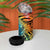 Beauty and The Warrior Polynesian Valentine 4 in 1 Can Cooler Tumbler Hibiscus FLowers Rainbow Style