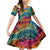 Beauty and The Warrior Polynesian Valentine Family Matching Mermaid Dress and Hawaiian Shirt Hibiscus FLowers Rainbow Style LT9 Daughter's Dress Rainbow - Polynesian Pride