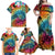 Beauty and The Warrior Polynesian Valentine Family Matching Off Shoulder Maxi Dress and Hawaiian Shirt Hibiscus FLowers Rainbow Style LT9 - Polynesian Pride