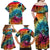 Beauty and The Warrior Polynesian Valentine Family Matching Off Shoulder Maxi Dress and Hawaiian Shirt Hibiscus FLowers Rainbow Style LT9 - Polynesian Pride