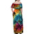 Beauty and The Warrior Polynesian Valentine Family Matching Off Shoulder Maxi Dress and Hawaiian Shirt Hibiscus FLowers Rainbow Style LT9 - Polynesian Pride