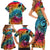 Beauty and The Warrior Polynesian Valentine Family Matching Short Sleeve Bodycon Dress and Hawaiian Shirt Hibiscus FLowers Rainbow Style LT9 - Polynesian Pride