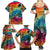 Beauty and The Warrior Polynesian Valentine Family Matching Summer Maxi Dress and Hawaiian Shirt Hibiscus FLowers Rainbow Style LT9 - Polynesian Pride