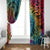 Beauty and The Warrior Polynesian Valentine Window Curtain Hibiscus FLowers Rainbow Style LT9 - Polynesian Pride