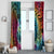 Beauty and The Warrior Polynesian Valentine Window Curtain Hibiscus FLowers Rainbow Style LT9 - Polynesian Pride