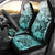 Beauty and The Warrior Polynesian Valentine Car Seat Cover Hibiscus FLowers Turquoise Style LT9 - Polynesian Pride