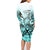 Beauty and The Warrior Polynesian Valentine Family Matching Long Sleeve Bodycon Dress and Hawaiian Shirt Hibiscus FLowers Turquoise Style LT9 - Polynesian Pride