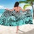 Beauty and The Warrior Polynesian Valentine Sarong Hibiscus FLowers Turquoise Style LT9 - Polynesian Pride