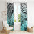 Beauty and The Warrior Polynesian Valentine Window Curtain Hibiscus FLowers Turquoise Style LT9 - Polynesian Pride