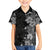 Hawaii Tropical Flowers Tribal Pattern Family Matching Puletasi and Hawaiian Shirt Black Style LT9 Son's Shirt Black - Polynesian Pride