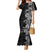 Hawaii Tropical Flowers Tribal Pattern Mermaid Dress Black Style LT9 Women Black - Polynesian Pride