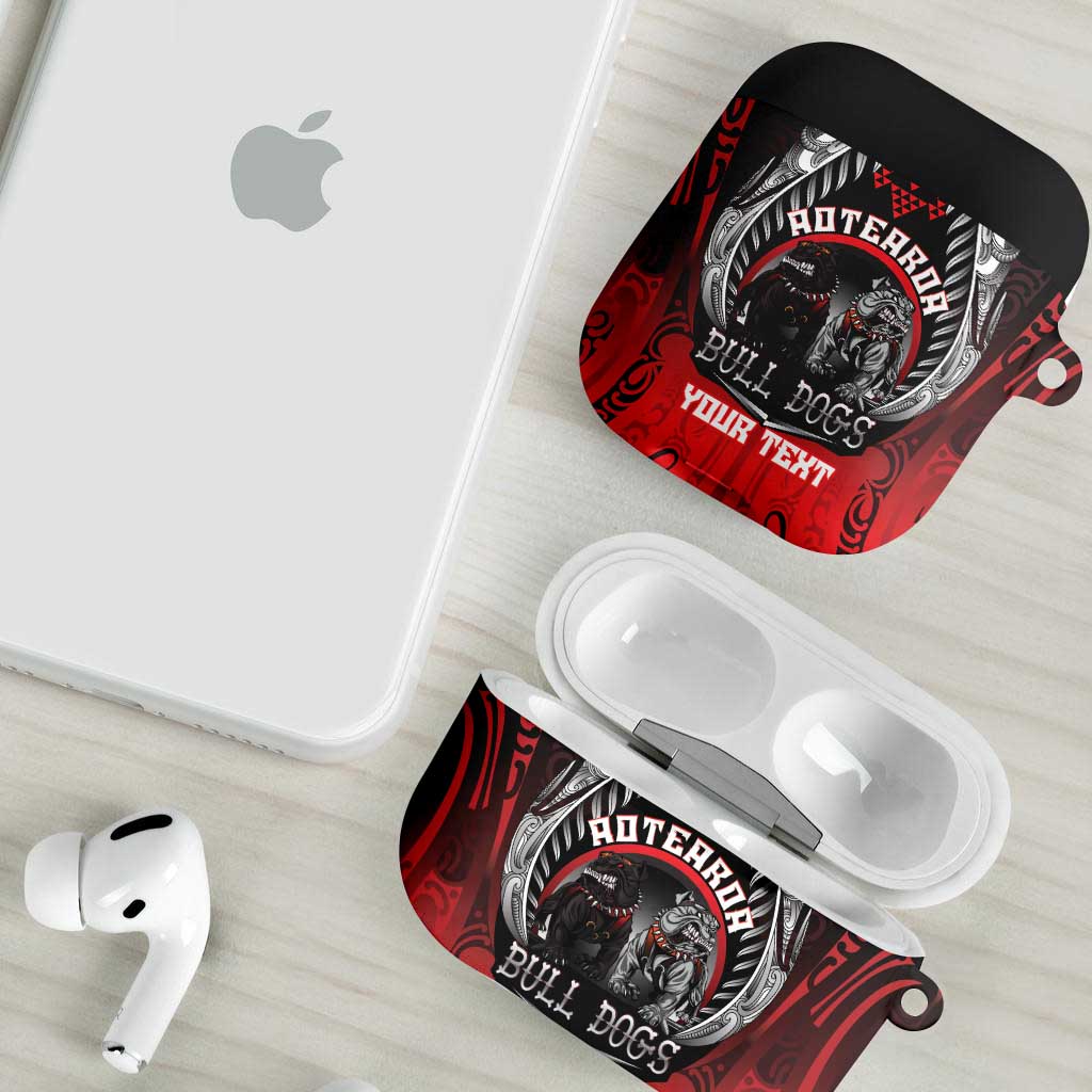 Aotearoa Bulldog Personalised AirPods Case Maori Kowhaiwhai Motif - Polynesian Pride