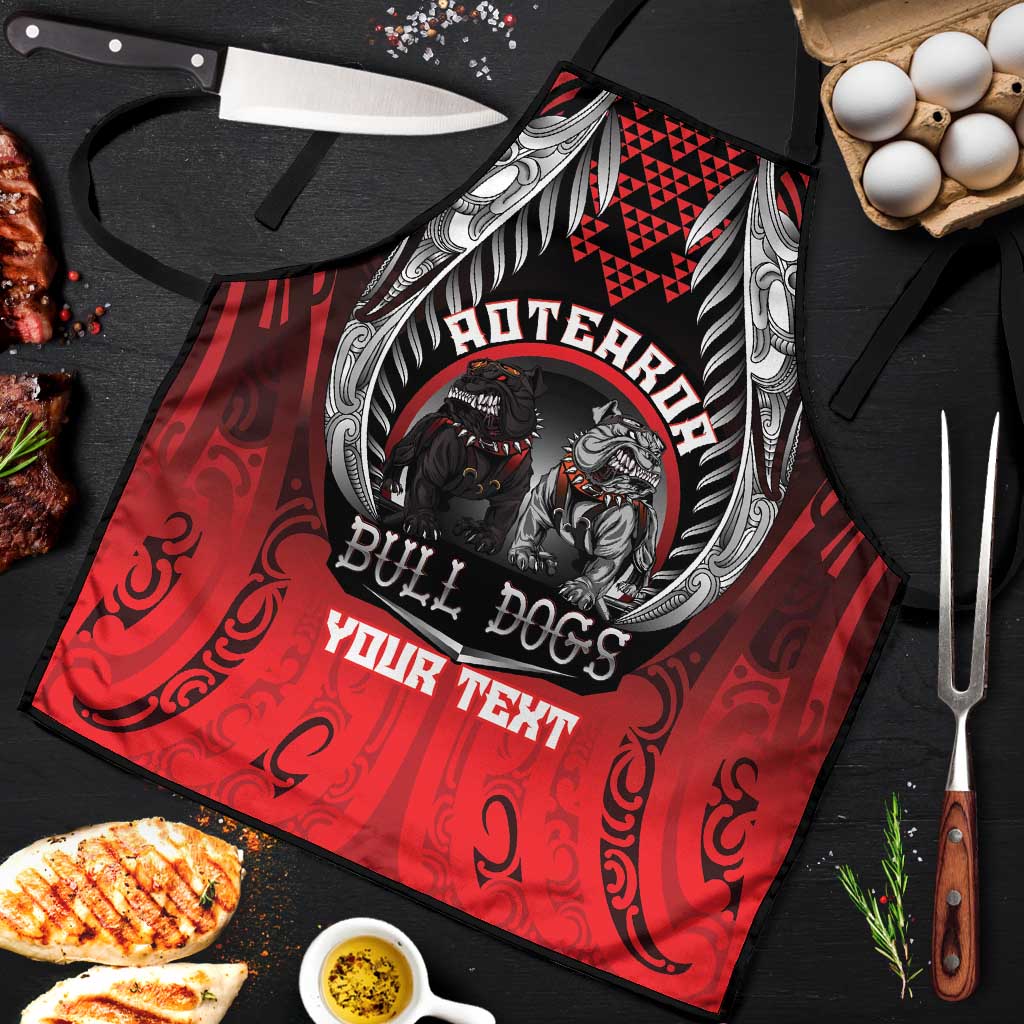 Aotearoa Bulldog Personalised Apron Maori Kowhaiwhai Motif - Polynesian Pride