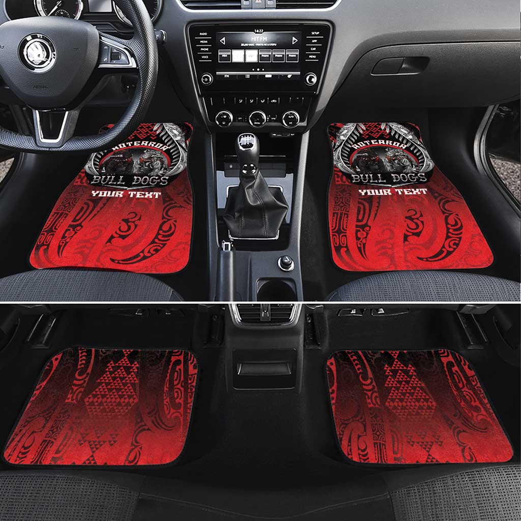 Aotearoa Bulldog Personalised Car Mats Maori Kowhaiwhai Motif