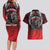 Aotearoa Bulldog Personalised Couples Matching Long Sleeve Bodycon Dress and Hawaiian Shirt Maori Kowhaiwhai Motif