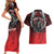 Aotearoa Bulldog Personalised Couples Matching Short Sleeve Bodycon Dress and Hawaiian Shirt Maori Kowhaiwhai Motif