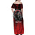 Aotearoa Bulldog Personalised Family Matching Off Shoulder Maxi Dress and Hawaiian Shirt Maori Kowhaiwhai Motif