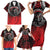 Aotearoa Bulldog Personalised Family Matching Short Sleeve Bodycon Dress and Hawaiian Shirt Maori Kowhaiwhai Motif