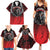 Aotearoa Bulldog Personalised Family Matching Summer Maxi Dress and Hawaiian Shirt Maori Kowhaiwhai Motif