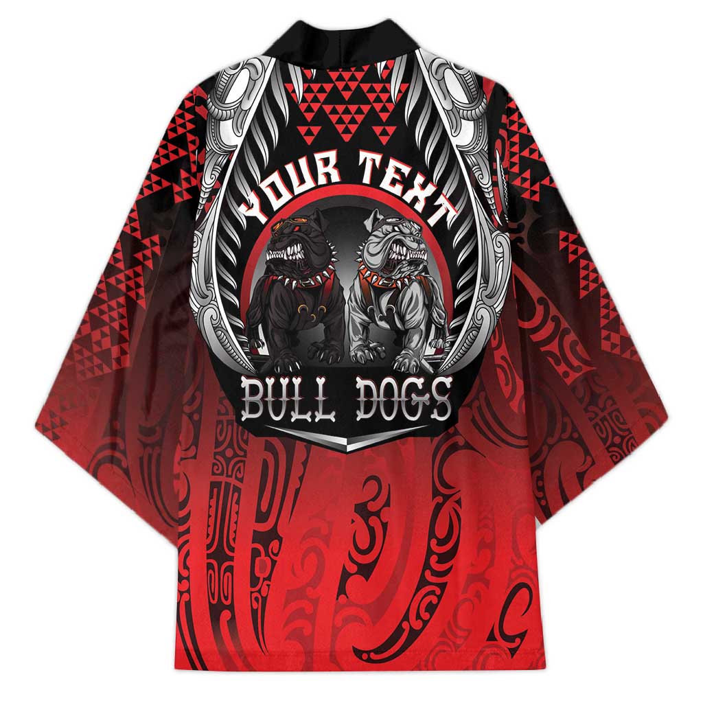 Aotearoa Bulldog Personalised Kimono Maori Kowhaiwhai Motif - Polynesian Pride