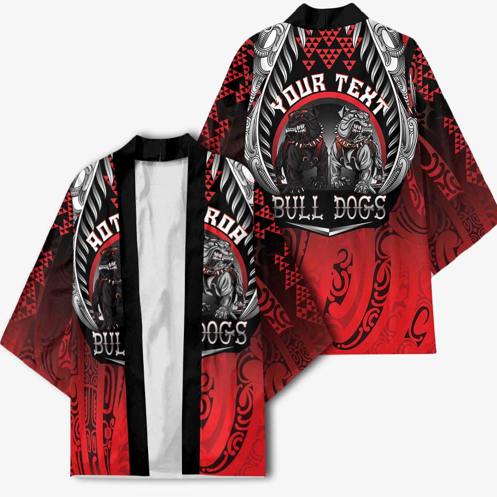 Aotearoa Bulldog Personalised Kimono Maori Kowhaiwhai Motif - Polynesian Pride