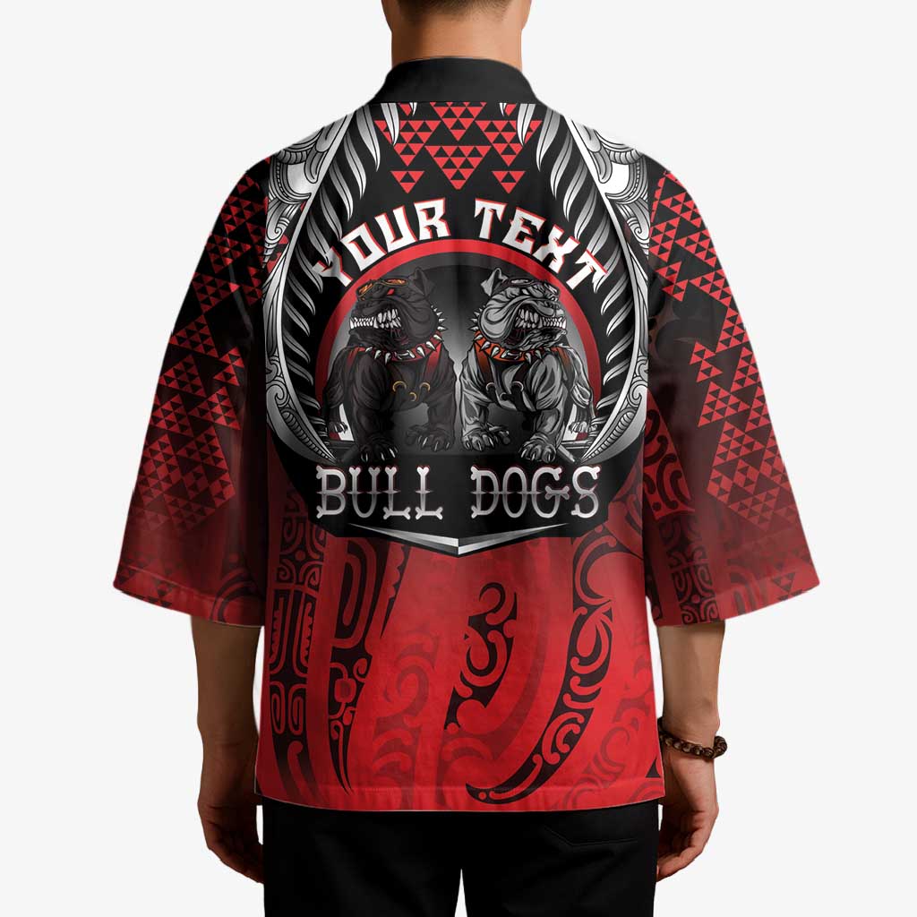 Aotearoa Bulldog Personalised Kimono Maori Kowhaiwhai Motif - Polynesian Pride
