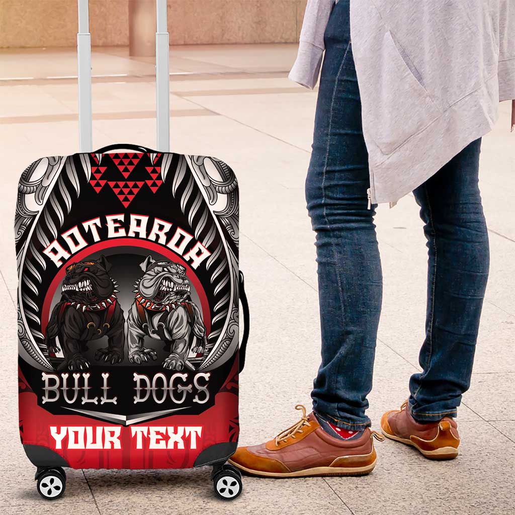 Aotearoa Bulldog Personalised Luggage Cover Maori Kowhaiwhai Motif