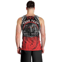 Aotearoa Bulldog Personalised Men Tank Top Maori Kowhaiwhai Motif