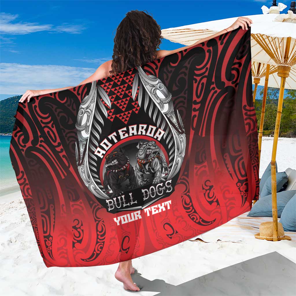 Aotearoa Bulldog Personalised Sarong Maori Kowhaiwhai Motif