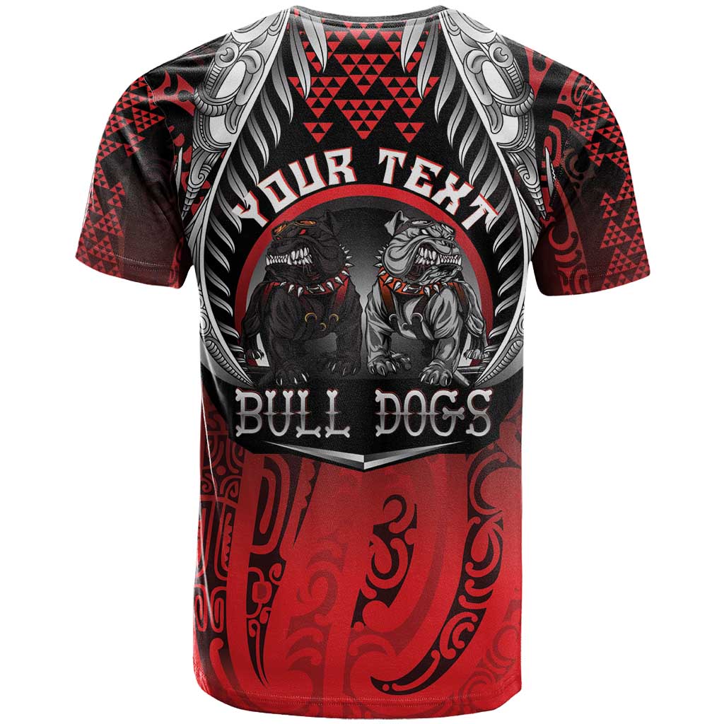 Aotearoa Bulldog Personalised T Shirt Maori Kowhaiwhai Motif