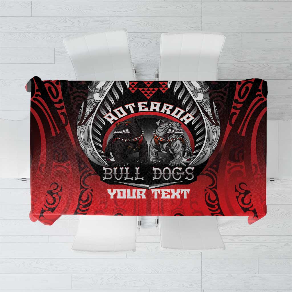 Aotearoa Bulldog Personalised Tablecloth Maori Kowhaiwhai Motif