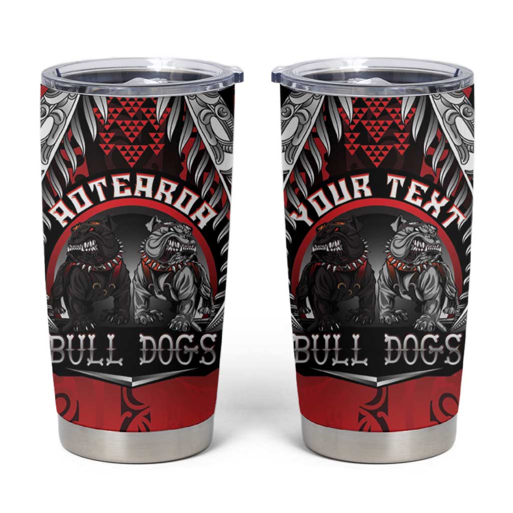 Aotearoa Bulldog Personalised Tumbler Cup Maori Kowhaiwhai Motif